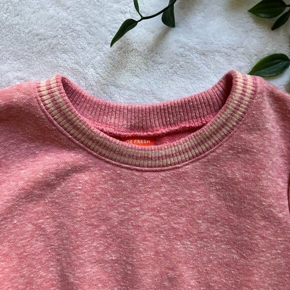 Joe Fresh 3T Long Sleeve Dress Pink Heathered Elastic Waist Kids Dress - Picture 2 of 16